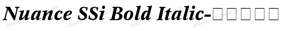 Nuance SSi Bold Italic字体转换